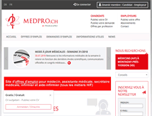 Tablet Screenshot of medpro.ch